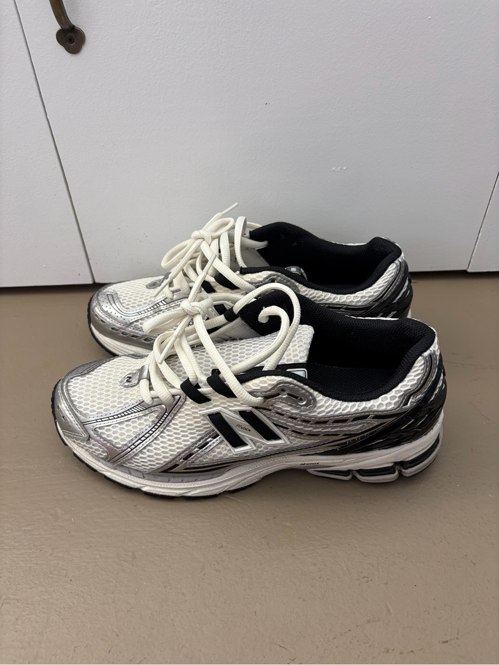 New Balance Men 1906 White & Silver Running Sneakers